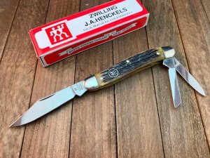 Henckels by Boker Whittler Hellbraun Pin Feather Jigged Bone