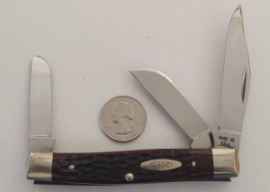 Case XX USA 6392 9 Dot 1971 Red Bone Stockman