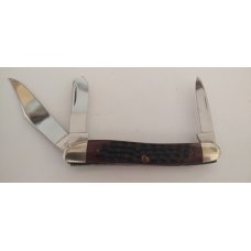 Case XX USA 087 PE 9 Dot 1971 Red Bone Handle Serpentine Stockman Case XX USA 087 PE 9 Dot 1971 Red Bone Handle Serpentine Stockman