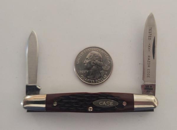 Case XX USA STAINLESS 06263 SSP 3 Dot 1977 Bone Eisenhower Pattern Case XX USA STAINLESS 06263 SSP 3 Dot 1977 Bone Eisenhower Pattern