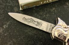 Vintage Miniature Out The Front (OTF) Switchblade Knife With Original Box, Keychain, Unused Vintage Miniature Out The Front (OTF) Switchblade Knife With Original Box, Keychain, Unused