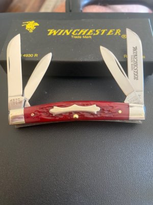 1996 Wincheater Trade Mark USA W 15 4930 R Beatiful New Red Bone Handle Congress With Papers NIB