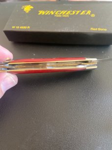 1996 Wincheater Trade Mark USA W 15 4930 R Beatiful New Red Bone Handle Congress With Papers NIB 1996 Wincheater Trade Mark USA W 15 4930 R Beatiful New Red Bone Handle Congress With Papers NIB