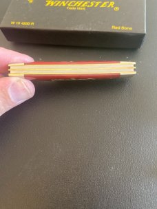 1996 Wincheater Trade Mark USA W 15 4930 R Beatiful New Red Bone Handle Congress With Papers NIB 1996 Wincheater Trade Mark USA W 15 4930 R Beatiful New Red Bone Handle Congress With Papers NIB