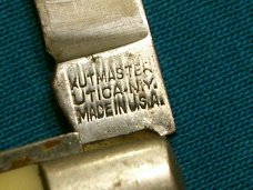 VINTAGE KUTMASTER UTICA NY USA TRAPPER FOLDING POCKET KNIFE KNIVES OLD SMALL