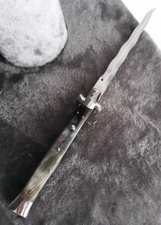 13" Kris w/ Horn Scales Stiletto Italy