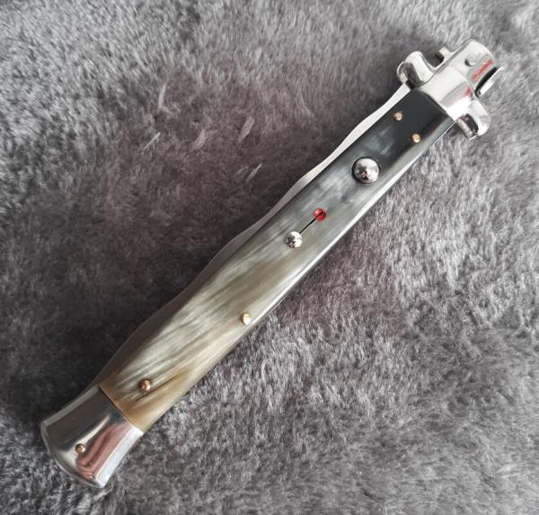 13" Kris w/ Horn Scales Stiletto Italy