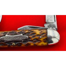 Unknown but Not Unbranded 4-Blade Camp/UtIlity Unofficial Scout Folding Pocket Knife Jigged Bone Unknown but Not Unbranded 4-Blade Camp/UtIlity Unofficial Scout Folding Pocket Knife Jigged Bone