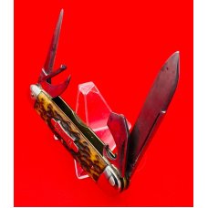 Unknown but Not Unbranded 4-Blade Camp/UtIlity Unofficial Scout Folding Pocket Knife Jigged Bone Unknown but Not Unbranded 4-Blade Camp/UtIlity Unofficial Scout Folding Pocket Knife Jigged Bone