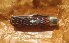 NIT Great Eastern Cutlery Northfield #83 Tascoa Lockback, Dark Brewed Jigged Bone