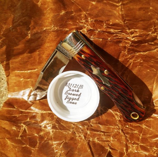 NIT Great Eastern Cutlery Northfield #83 Tascoa Lockback, Dark Brewed Jigged Bone