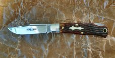 NIT Great Eastern Cutlery Northfield #83 Tascoa Lockback, Dark Brewed Jigged Bone