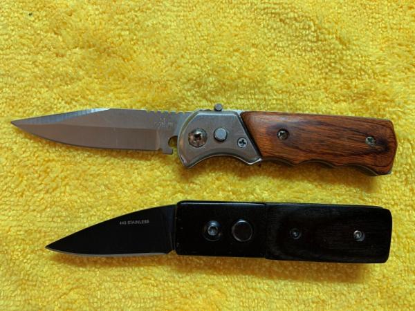 Two (2) Small Switchblades (one is Cal Legal) Two (2) Small Switchblades (one is Cal Legal)