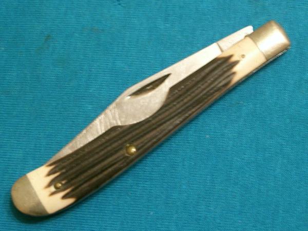 VINTAGE 1960'S QUEEN 11EO FOLDING POCKET TOOTHPICK TICKLER TRAPPER EASY OPEN KNIFE KNIVES OLD