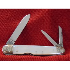 Fight'n Rooster Germany PEARL LOCKBACK WHITTLER CAPTAIN'S ROOSTER FACTORY ENGRAVED BOLSTERS Fight'n Rooster Germany PEARL LOCKBACK WHITTLER CAPTAIN'S ROOSTER FACTORY ENGRAVED BOLSTERS