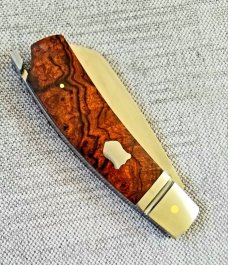 Steve Vanderkolff Native Taillock 4"..Ironwood scales.Fluted bolsters CPM-154 , Booby Toole's design Steve Vanderkolff Native Taillock 4"..Ironwood scales.Fluted bolsters CPM-154 , Booby Toole's design