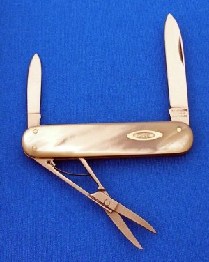 WR CASE & SONS 83089 INOX Solingen Germany Mother Of Pearl Lobster Gentleman's Case Knife 1990 w/Box