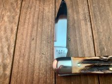 Winchester By Queen Split Back Spring Whittler Stag Handles Winchester By Queen Split Back Spring Whittler Stag Handles