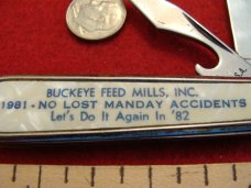 Buckeye Feed Mills 'No Lost Monday Accidents" 1981 Buckeye Feed Mills 'No Lost Monday Accidents" 1981