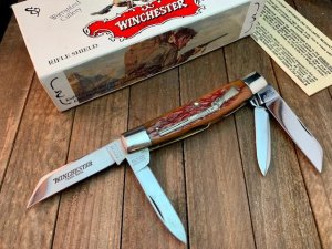 Winchester Rifle Shield Series Congress Burnt Orange Bone Handles