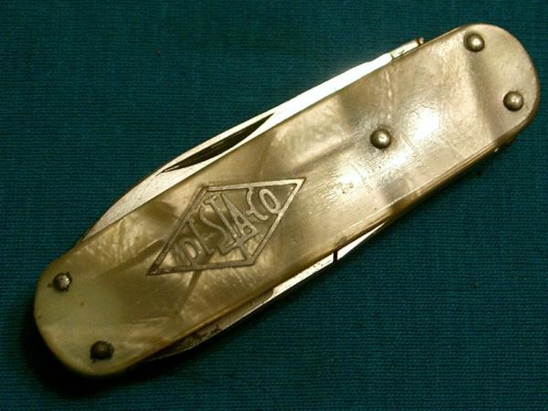 VINTAGE SOLINGEN GERMANY DESTA CO FOLDING POCKET KNIFE KNIVES SCISSORS FILE AD