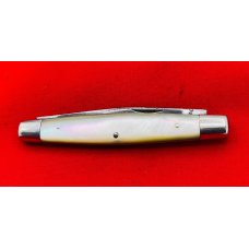 Vintage ELECTRIC CUT CO NEWARK N.J. Equal End Coffin Pen Folding Pocket Knife c1889-1909 MOP Vintage ELECTRIC CUT CO NEWARK N.J. Equal End Coffin Pen Folding Pocket Knife c1889-1909 MOP