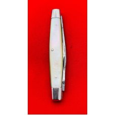 Vintage ELECTRIC CUT CO NEWARK N.J. Equal End Coffin Pen Folding Pocket Knife c1889-1909 MOP Vintage ELECTRIC CUT CO NEWARK N.J. Equal End Coffin Pen Folding Pocket Knife c1889-1909 MOP