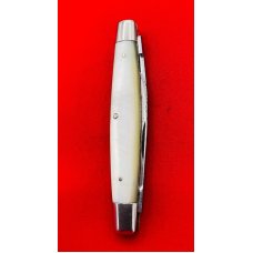 Vintage ELECTRIC CUT CO NEWARK N.J. Equal End Coffin Pen Folding Pocket Knife c1889-1909 MOP Vintage ELECTRIC CUT CO NEWARK N.J. Equal End Coffin Pen Folding Pocket Knife c1889-1909 MOP
