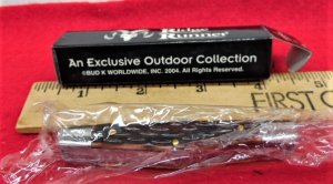 2004 JIGGED AMBER BONE RIDGE  RUNNER STOCKMAN NEW IN BOX SUPER CARRY KNIFE