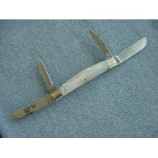 Vintage QUEEN(Crown), Large 4", 4-Blade, Etched, Pearl Handle Congress Pattern Pocket Knife Vintage QUEEN(Crown), Large 4", 4-Blade, Etched, Pearl Handle Congress Pattern Pocket Knife