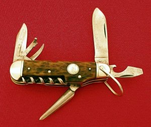 REMINGTON UMC MADE IN USA R3843 Old Bone BOY SCOUT Utility Tool Knife 1924/1933