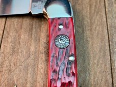 Hen and Rooster Red Jigged Bone Canoe Solingen Germany Bertram Cutlery