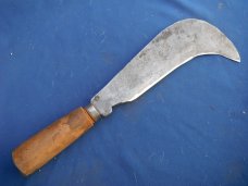 Large Handmade /Hand Forged Bill-Hook / Chopper Knife. Very SHARP! about 8.5" Blade
