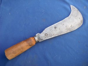 Large Handmade /Hand Forged Bill-Hook / Chopper Knife. Very SHARP! about 8.5" Blade