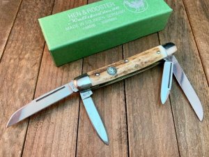 Hen and Rooster Slim Congress Stag Bertram Cutlery Solingen Germany Made