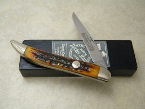 Queen Cutlery Co. Titusville PA #20 Bone Toothpick Knife in Box