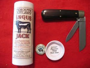GREAT EASTERN CUTLERY TIDIOUTE ANGUS JACK #86 MACASSAR WELL DONE EBONY MADE FOR CCC 1 0F 30 