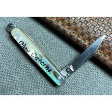Vintage Salm Equal End Shadow Jack Watch Fob Folding Pocket Knife 1926-35 Abalone 1 3/8” Long Vintage Salm Equal End Shadow Jack Watch Fob Folding Pocket Knife 1926-35 Abalone 1 3/8” Long