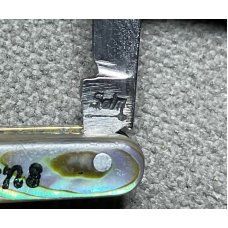 Vintage Salm Equal End Shadow Jack Watch Fob Folding Pocket Knife 1926-35 Abalone 1 3/8” Long Vintage Salm Equal End Shadow Jack Watch Fob Folding Pocket Knife 1926-35 Abalone 1 3/8” Long