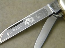 Bulldog Brand Solingen Germany Pit Bulls Trademark Stag Small Congress Knife in Box 