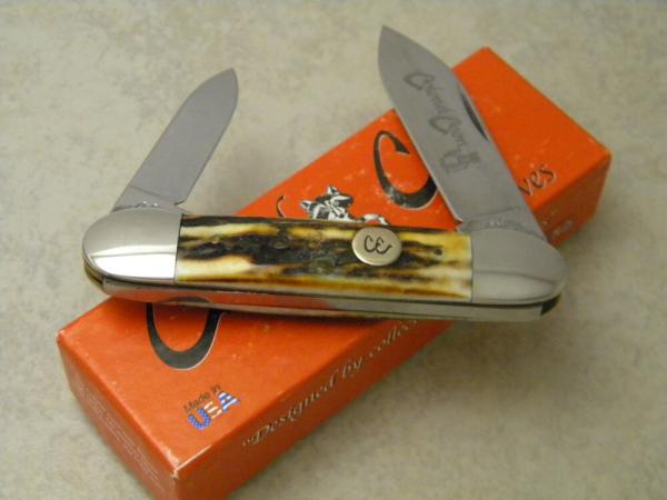 Colonel Coon Knives Col. Coon USA Stag Canoe Knife in Box