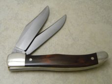 Western Coleman USA W062 Wood 2 Blade Folding Hunter Knife in Box w/Sheath 1985