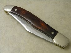 Western Coleman USA W062 Wood 2 Blade Folding Hunter Knife in Box w/Sheath 1985
