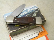 Western USA S-521 Wood Bobcat Westlock Knife in Box 1980