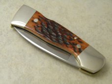 Western USA S-523 Bone Stallion Westlock Knife in Pouch 1981