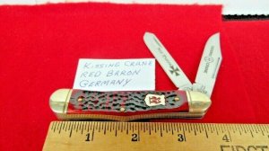 2009 SOMEWHAT SCARCE KC6227RD GERMAN KISSING CRANE RED BARON MINI TRAPPER VERY NICE
