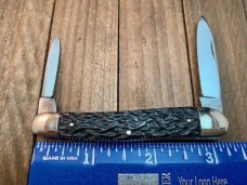 Vintage Henckels Model 1728 Half Whittler Black Jigged Bone Solingen Germany Vintage Henckels Model 1728 Half Whittler Black Jigged Bone Solingen Germany