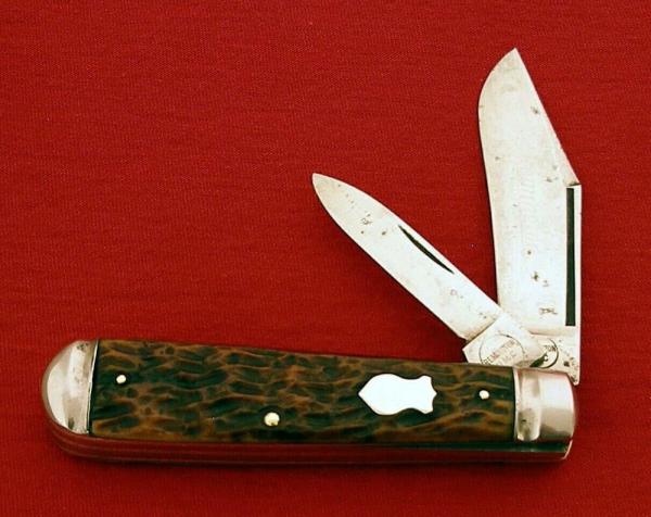 REMINGTON UMC R113 Pretty Old Brown Bone Etch JACK Knife 1921/1924 Vintage REMINGTON UMC R113 Pretty Old Brown Bone Etch JACK Knife 1921/1924 Vintage