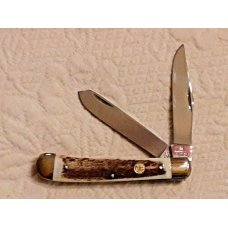 Vintage Kissing Cranes 191 Robi Klaas 2 Blade Stag Trapper Solingen Germany NIB