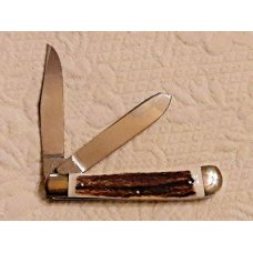 Vintage Kissing Cranes 191 Robi Klaas 2 Blade Stag Trapper Solingen Germany NIB